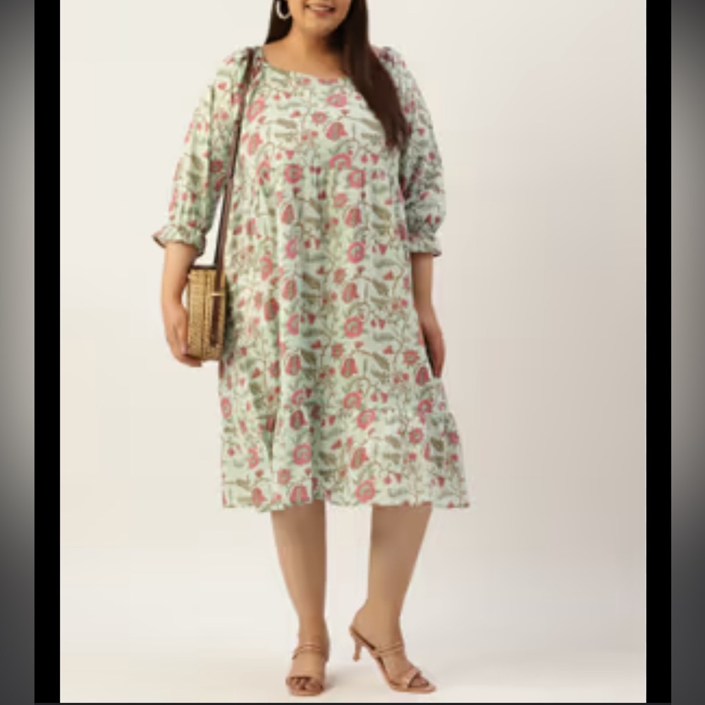 Ellos Ruched front midi dress